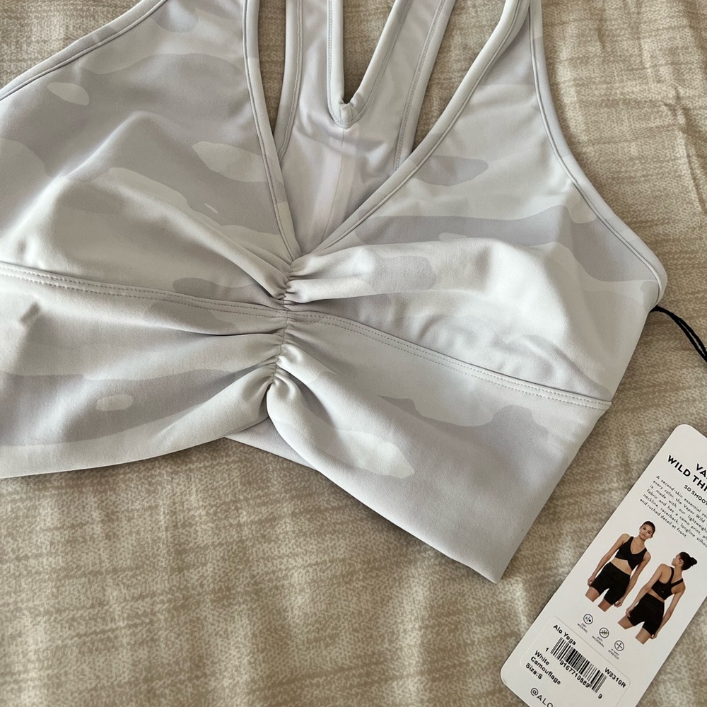 MAlo Yoga white camo sports bra